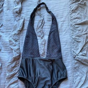 Gray Glitter Bodysuit